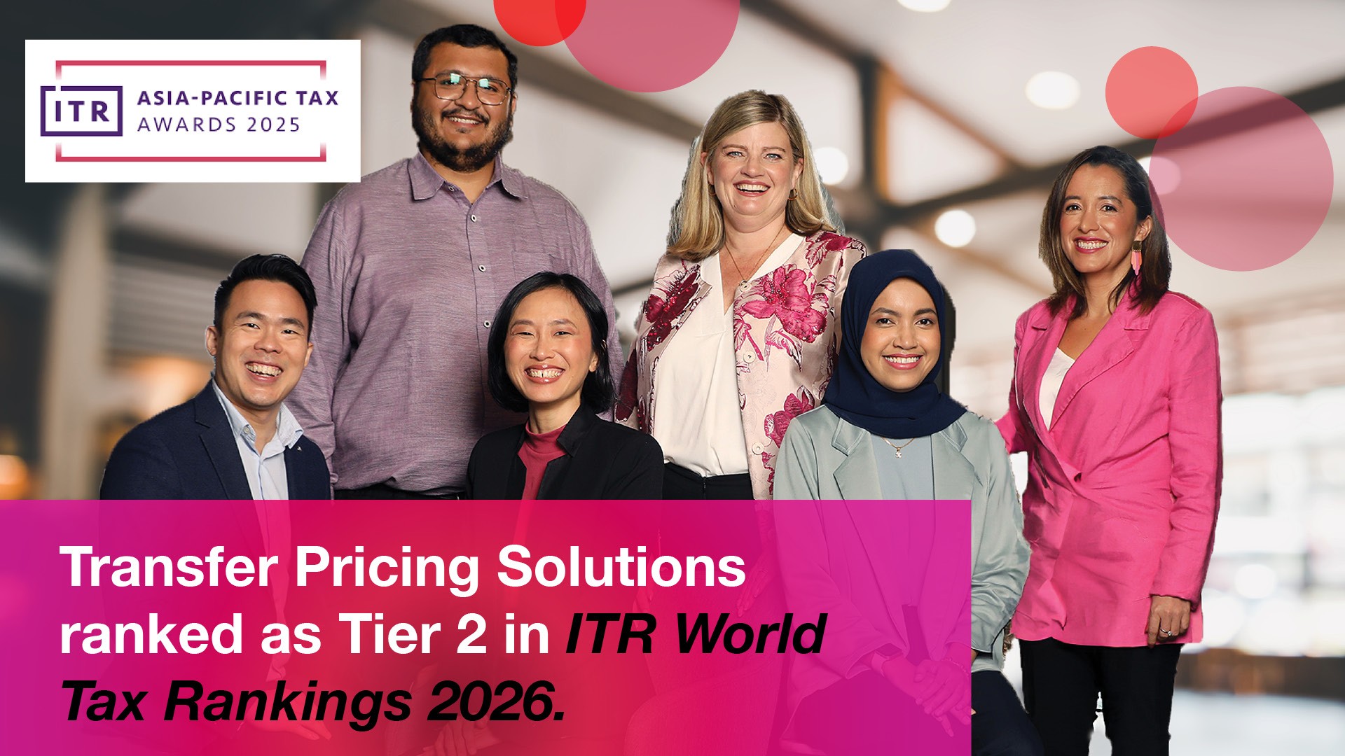 Transfer Pricing Solutions Australia Named Tier 2 Firm in 2026 ITR World Tax rankings.